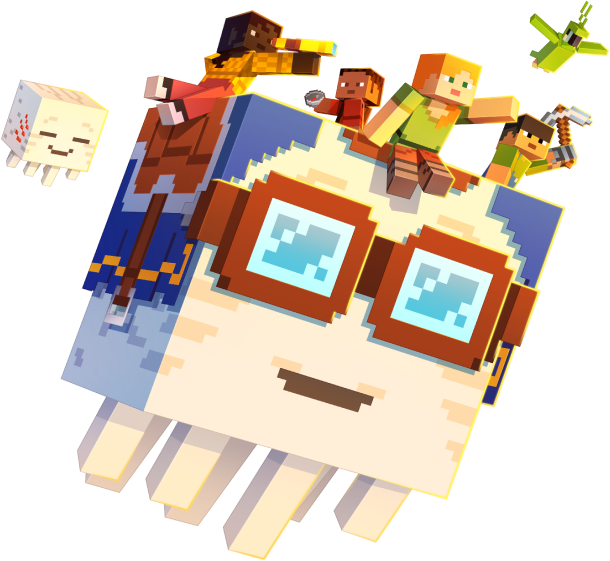 Happy Ghast qui vole dans le ciel